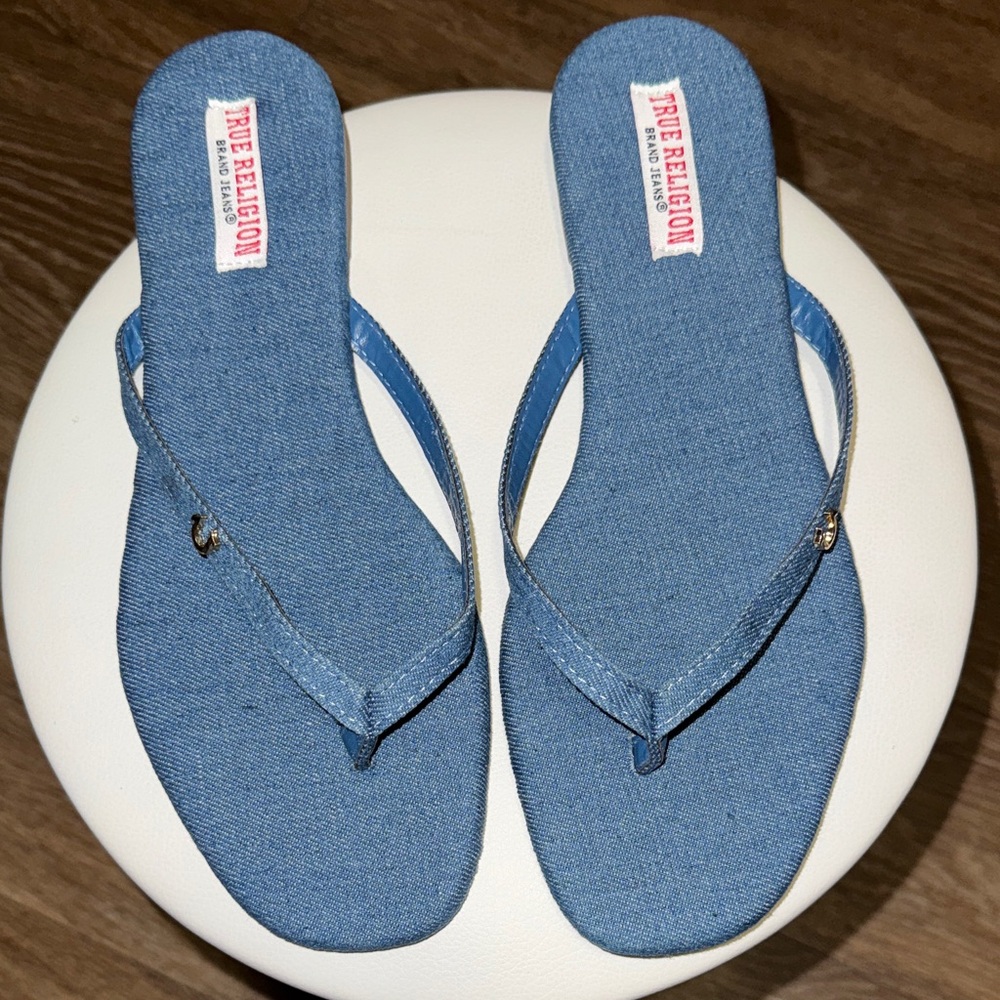 True Religion Denim Blue Women's Sandals